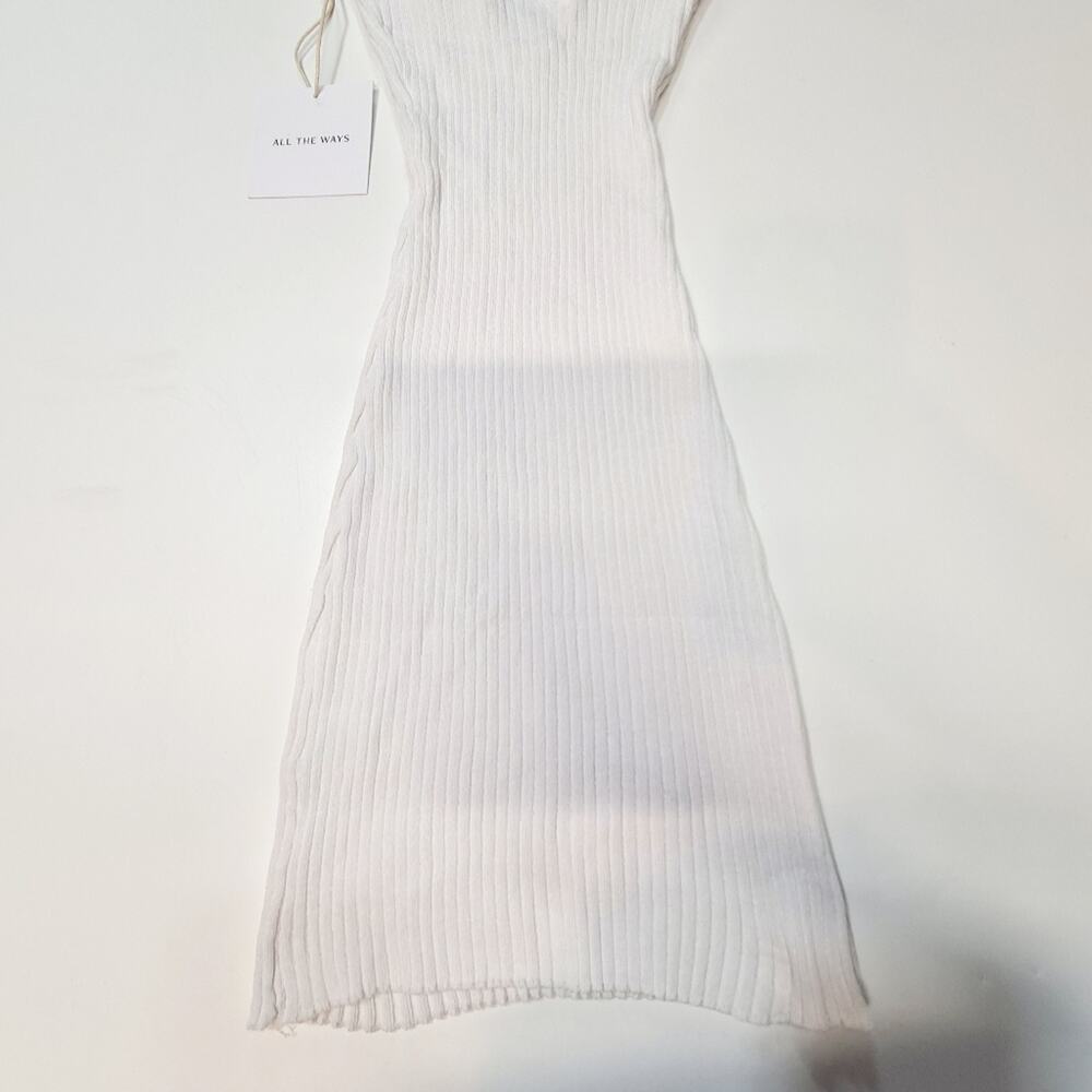 ALL THE WAYS Aviana Collar Mini Dress in White Small - Picture 9 of 12